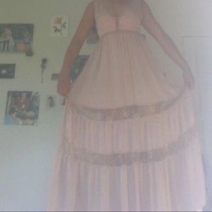 forever 21 ankle length rose colored dress :)